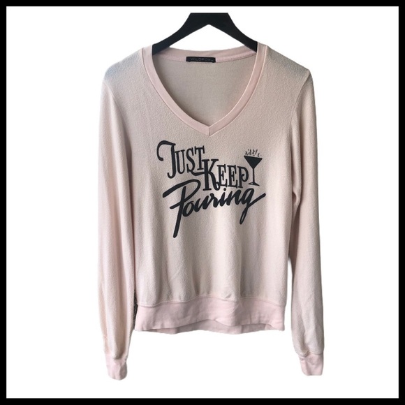 WILDFOX  Just Keep Pouring Graphic Sweatshirt - Picture 1 of 9